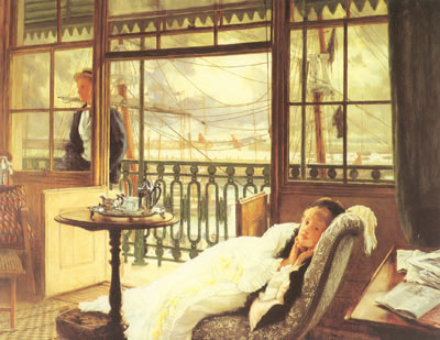 James Tissot, A Passing Storm Fine Art Reproduction Oil Painting