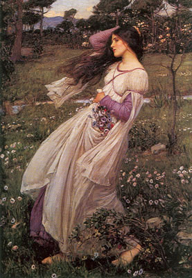 John William Waterhouse, Windflowers Fine Art Reproduction Oil Painting