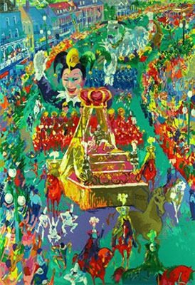 Leroy Neiman, Mardi Gras Fine Art Reproduction Oil Painting