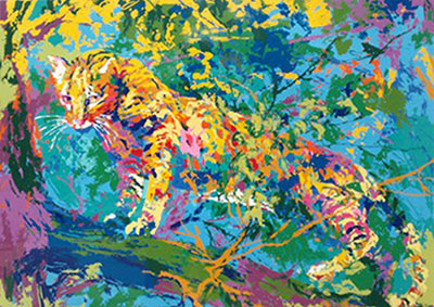 Leroy Neiman, Ocelot Fine Art Reproduction Oil Painting