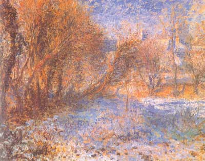 Pierre August Renoir - Snowy Landscape Painting On The Wall | Galerie Dada