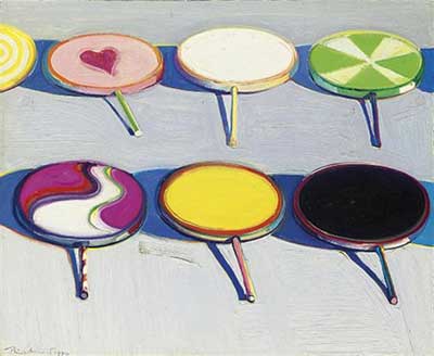 Wayne Thiebaud, Seven Suckers Fine Art Reproduction Oil Painting