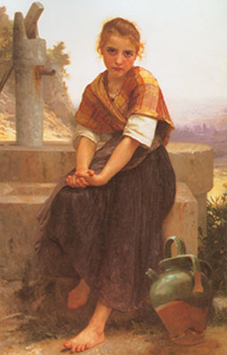 riproduzione-quadri-di Adolphe-William Bouguereau La brocca rotta