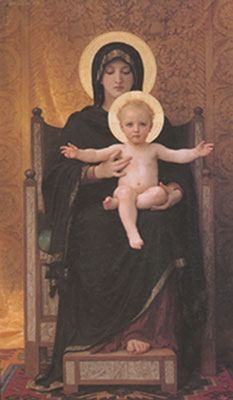 riproduzione-quadri-di Adolphe-William Bouguereau Vergine e Bambino