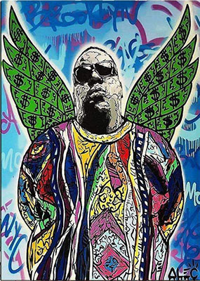 riproduzione-quadri-di Alec Monopoly Biggie Smalls