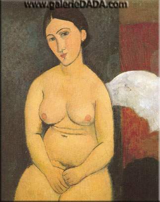 riproduzione-quadri-di Amedeo Modigliani Seduta Nude (2)