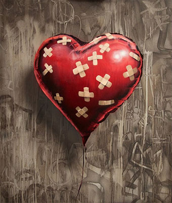 riproduzione-quadri-di Banksy Balloon di cuore