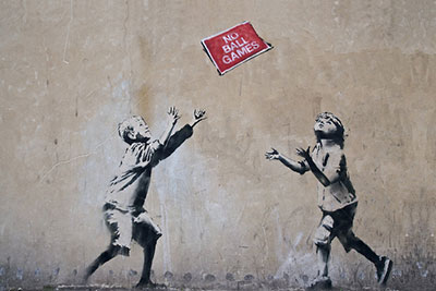 riproduzione-quadri-di Banksy No Ball Games