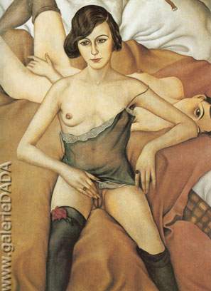 riproduzione-quadri-di Christian Schad Due fidanzate