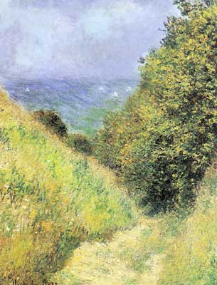 riproduzione-quadri-di Claude Monet Chemin de la Cavee a Pourville