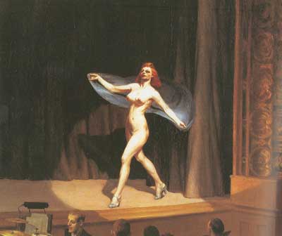 riproduzione-quadri-di Edward Hopper Girlie Show