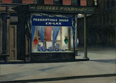 riproduzione-quadri-di Edward Hopper Store di droga