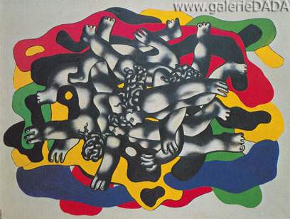 riproduzione-quadri-di Fernand Leger I Divers II