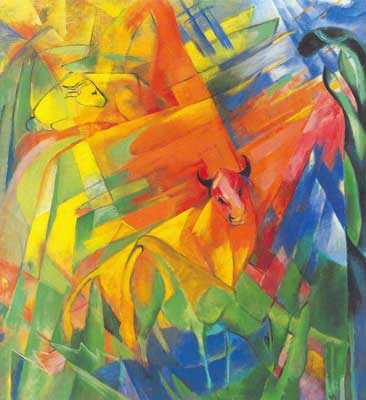 riproduzione-quadri-di Franz Marc Animali nel paesaggio