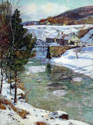 riproduzione-quadri-di George Gardner Symons Icy inverno