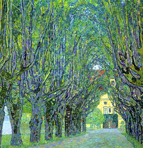 riproduzione-quadri-di Gustave Klimt Avenue nel parco di Schloss Kammer