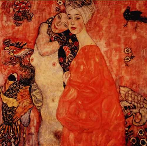 riproduzione-quadri-di Gustave Klimt Le fidanzate