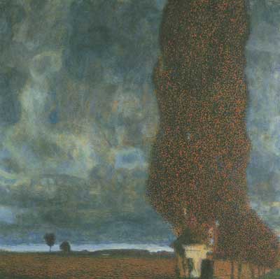 riproduzione-quadri-di Gustave Klimt Poplars alti II