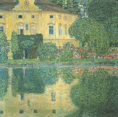 riproduzione-quadri-di Gustave Klimt Schloss Kammer sull'Attersee IV