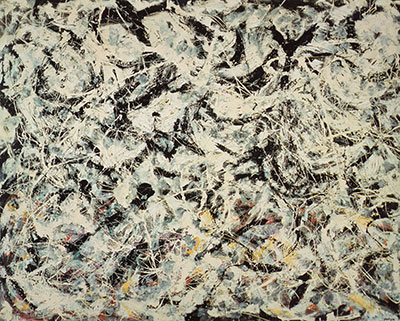 riproduzione-quadri-di Jackson Pollock Arcobaleno greyed