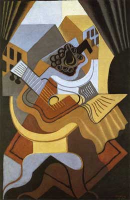 riproduzione-quadri-di Juan Gris Tavola del piedistallo davanti alla finestra