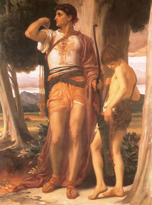 riproduzione-quadri-di Lord Frederic Leighton Il gettone di Jonathan a David