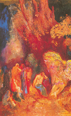 riproduzione-quadri-di Odilon Redon Grotta incantata