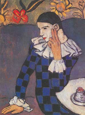 riproduzione-quadri-di Pablo Picasso Harlequin