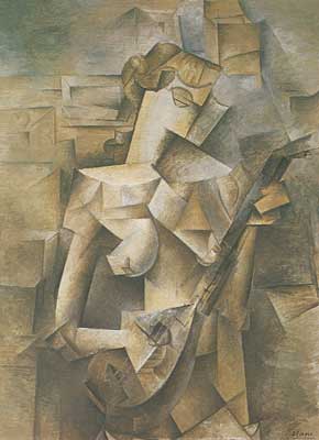 riproduzione-quadri-di Pablo Picasso Ragazza con un mandolino