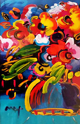 riproduzione-quadri-di Peter Max Fiori