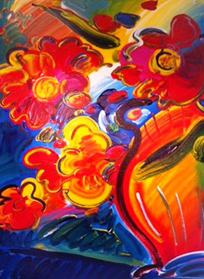 riproduzione-quadri-di Peter Max Vaso di Flowers