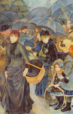 riproduzione-quadri-di Pierre August Renoir Ombrelli (Les Parapluies)