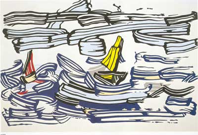 riproduzione-quadri-di Roy Lichtenstein Barche a vela