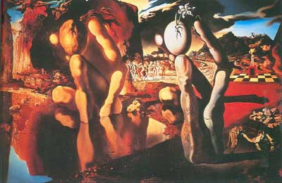 riproduzione-quadri-di Salvador Dali La Metamorfosi di Narciso