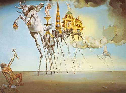 riproduzione-quadri-di Salvador Dali La tentazione di sant'Antonio