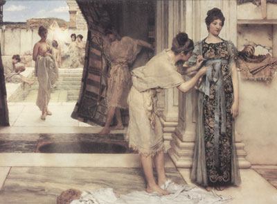 riproduzione-quadri-di Sir Lawrence Alma-Tadema Il Frigidarium