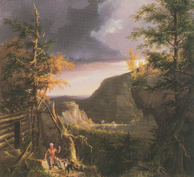 riproduzione-quadri-di Thomas Cole Daniel Boone, Great Osage Lake, Kentucky