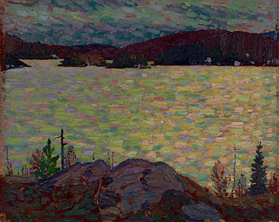 riproduzione-quadri-di Tom Thomson Isole, Lago di Canoe