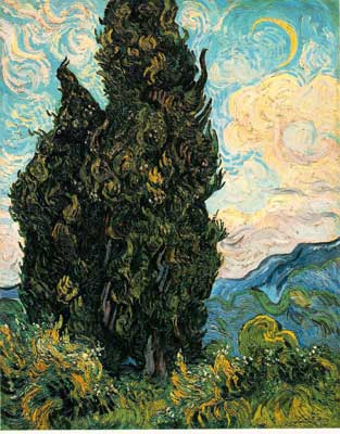 riproduzione-quadri-di Vincent Van Gogh Cipressi