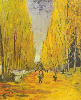 riproduzione-quadri-di Vincent Van Gogh Les Alyscamps (spessa vernice Impasto)