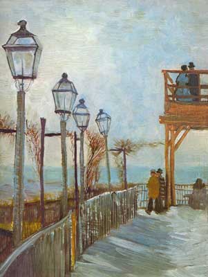 riproduzione-quadri-di Vincent Van Gogh Montmartre