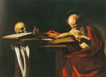 Riproduzione quadri di Michelangelo Caravaggio San Girolamo